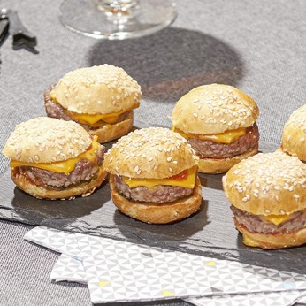 6 minis burger bacon au bœuf