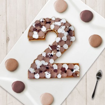 Number Cake - Trois chocolats - Numéro 2 - 8 parts