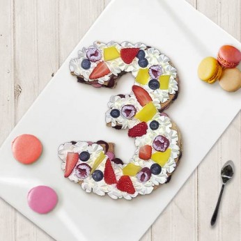 Number Cake - Framboise - Numéro 3 - 15 parts