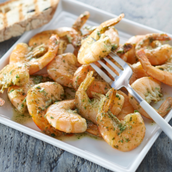 Queues de crevettes à la provençale