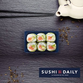 6 Verde makis au saumon