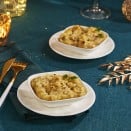 Gratin de champignons au jus de truffes