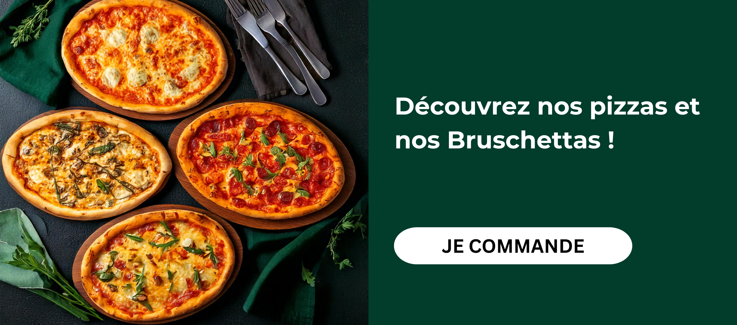 Pizzas et bruschettas